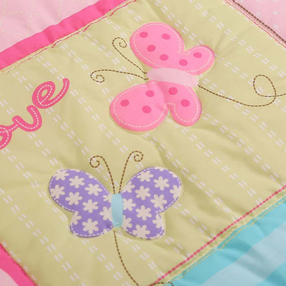 CribMATE Pink Owl Butterfly Nursery Crib Comforter