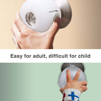 Moonybaby Door Knob Safety Covers for Kids and Toddlers, White