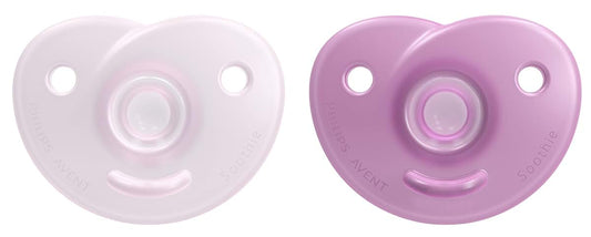 Philips Avent Soothie Heart Pacifier for 3-18 Months, Pink, 2 Pack