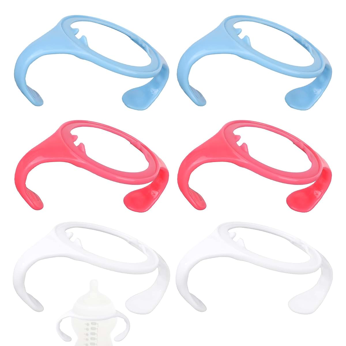 BabyOneStop Baby Bottle Handles 6pcs Non-Slip Grip For Tommee Tippee