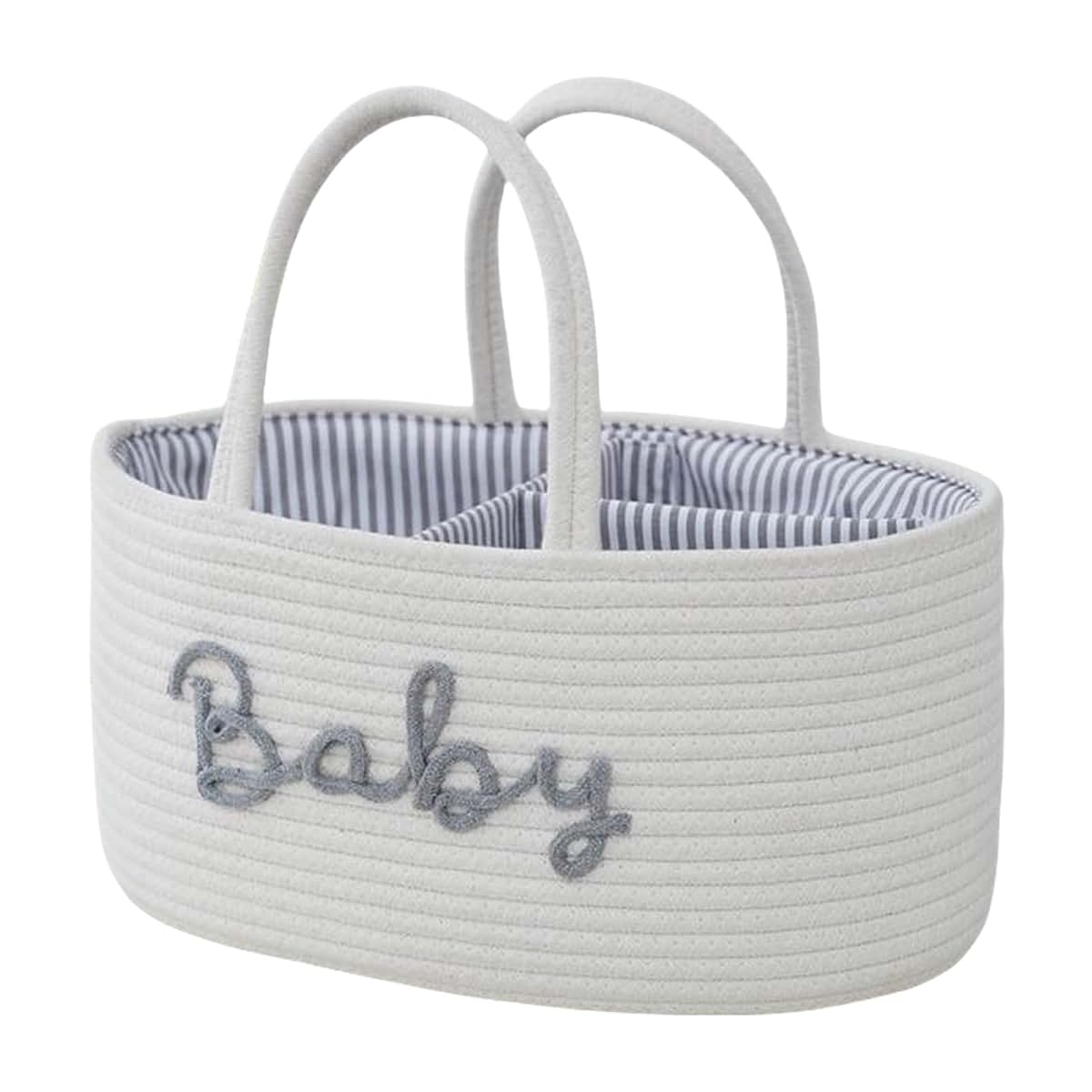 jiahesuw Cotton Cloth Diaper Organizes Portable Storage Basket with Compartments Foldable Nursery Storage Bin for Baby (photo 4)