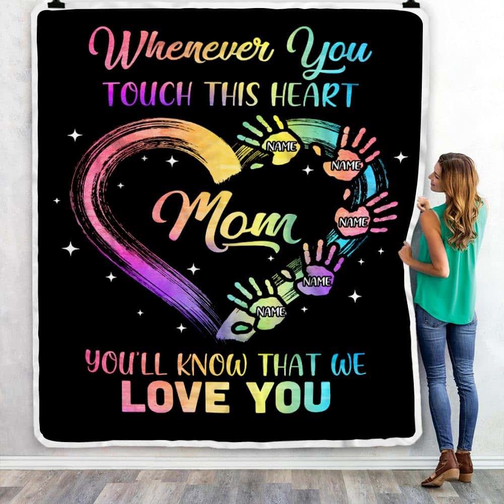 TeesNow Personalized Mom Fleece Throw Blanket, Baby Size 30 x 40 In (photo 3)
