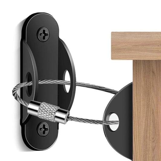 Psdndeww 2pcs Anti Tip Furniture Anchors Furniture Anchors for Baby Proofing Straps for Furniture Dresser Wall
