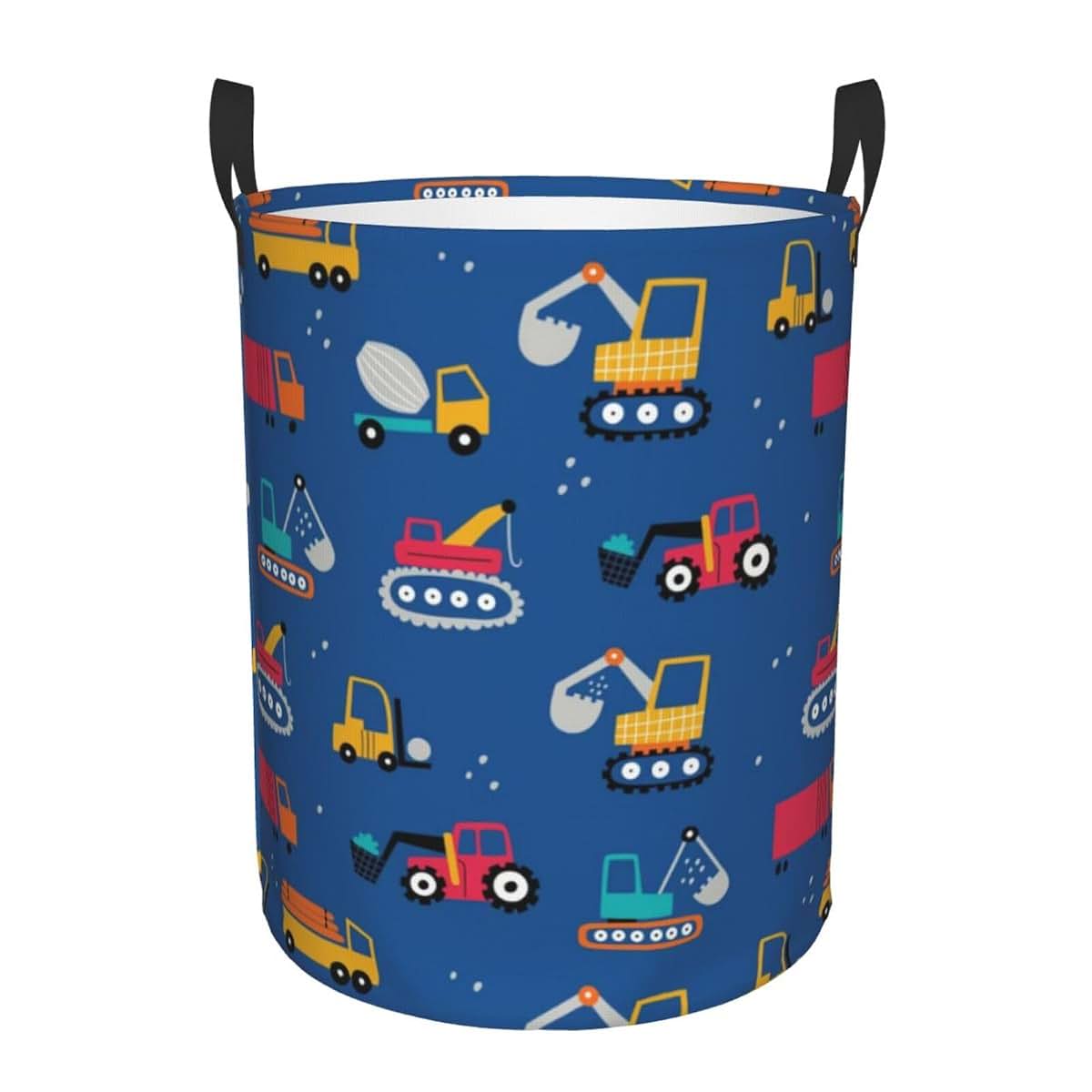 EdNeY Construction Truck Excavator Laundry Basket, Medium Collapsible Storage Hamper