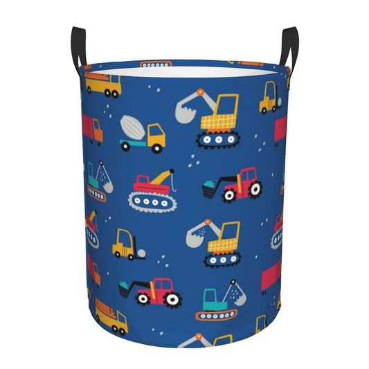 EdNeY Construction Truck Excavator Laundry Basket, Medium Collapsible Storage Hamper
