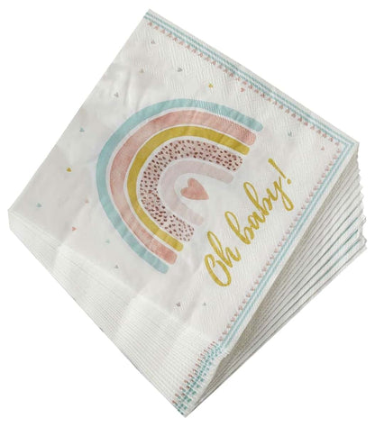 Kate Aspen Boho Rainbow Baby Shower Decorations, One Size, Napkins