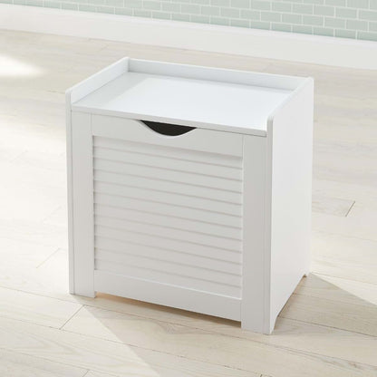 BrylaneHome Louvre Hamper White Laundry Storage (photo 2)