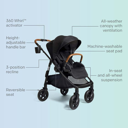 Joie Poppy Whirl 360 Spinning Wheels Stroller and 2-in-1 Carry Cot Set