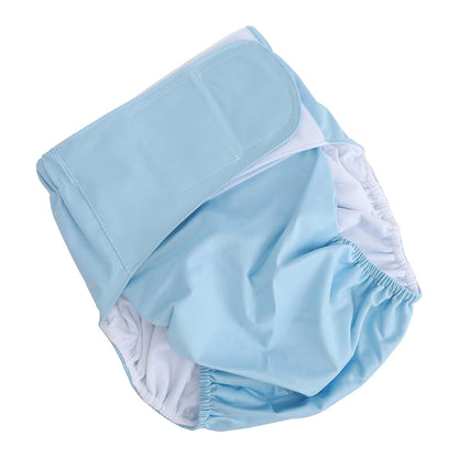 Adult Cloth Diaper Underwear High Absorption Reusable Leak Proof Light Blue