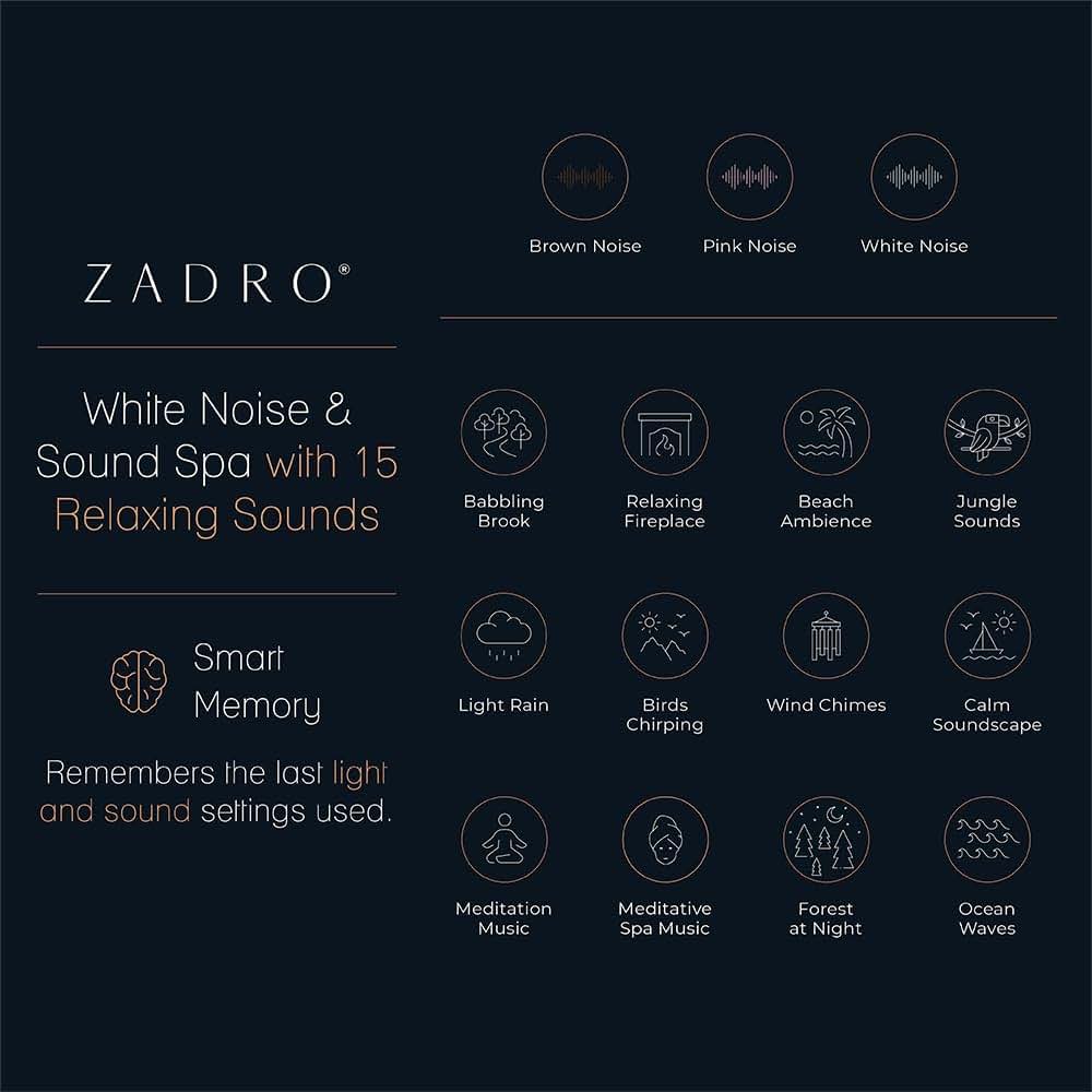 Zadro Star Night Light: LED Starlight Projector and Sound Machine