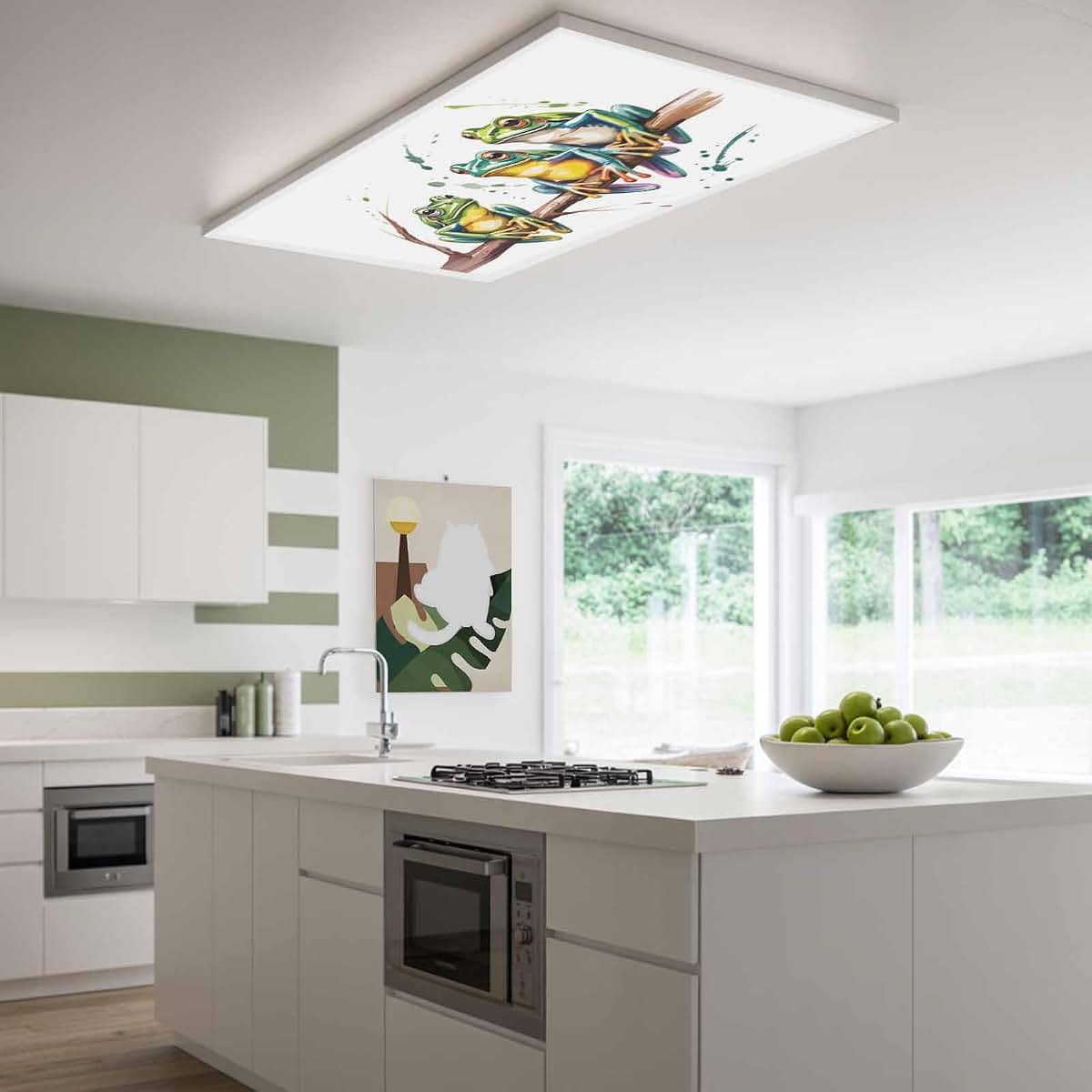 Watercolor Frog Fluorescent Light Covers for Ceiling Fixtures