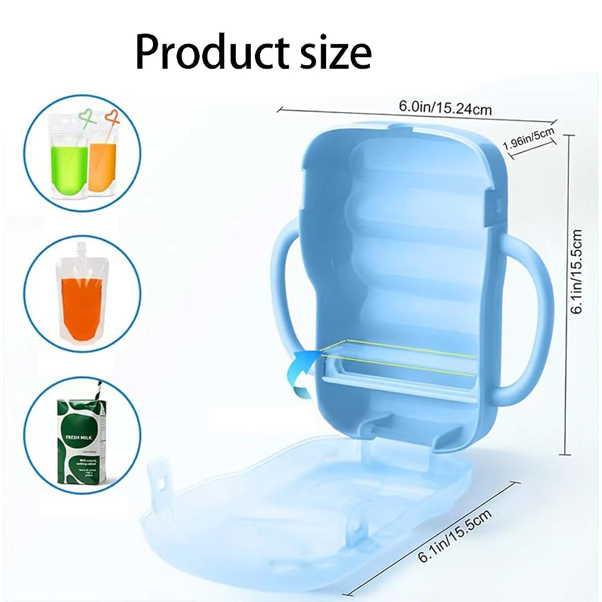 No Squeeze Pouch Holders for Babies | Spill-Proof Drink & Food Carrier