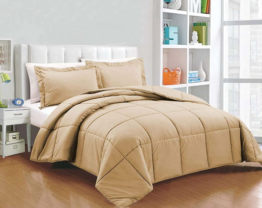 Dainty Homes :- 100% Egyptian Cotton 500 TC Economic Range 1 Piece Comforter Box Design All Season Down Alternative