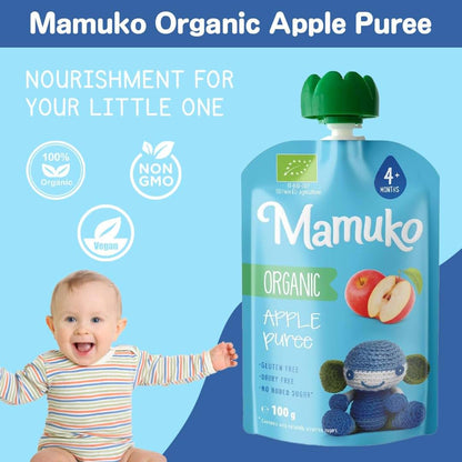 Mamuko Organic Apple Puree, 5-Pack Fruit Pouches For Babies 4+ Months (photo 2)