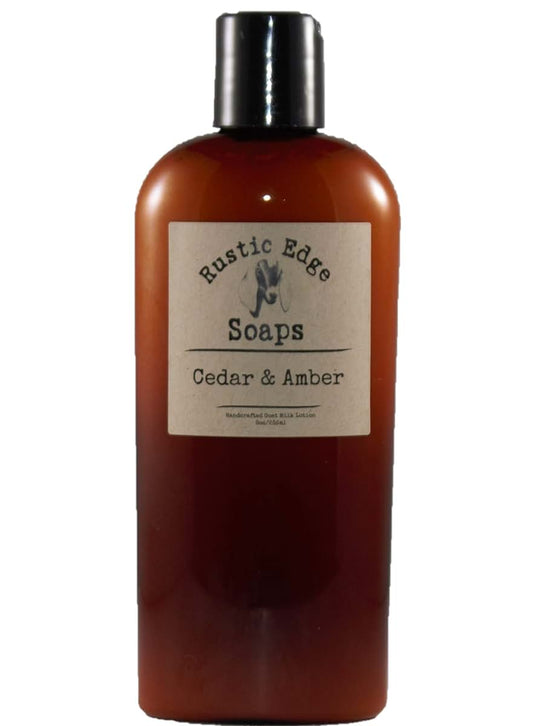 Rustic Edge Soaps All Natural Cedar & Amber Goat Milk Lotion