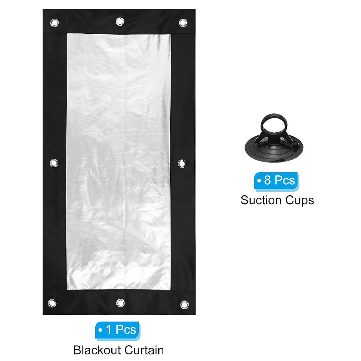 PATIKIL Nursery Blackout Curtain 40 x 22 Inch Portable Room Darkening Shade with Suction Cups