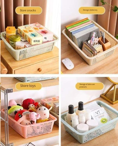 URBEHAKXM Plastic Storage Basket Organizer Grid Container Mint (photo 3)