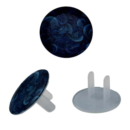 CDGIRUOWUNV Navy Blue Swirl Pattern Outlet Covers Baby Proofing - Plug Covers for Electrical Outlets, Child Proof (photo 2)