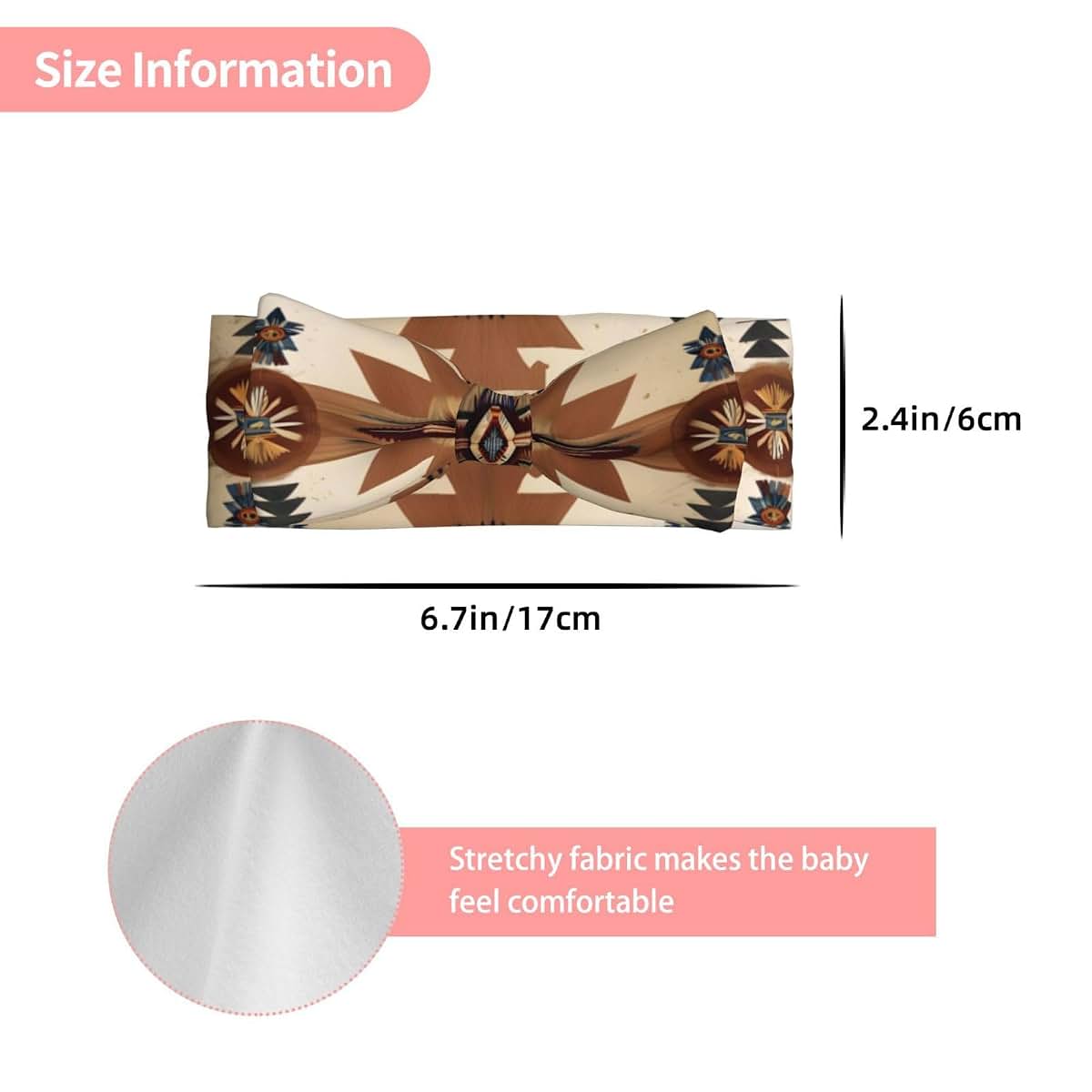 FoRes Native American Patterns Baby Bow Headband (photo 3)