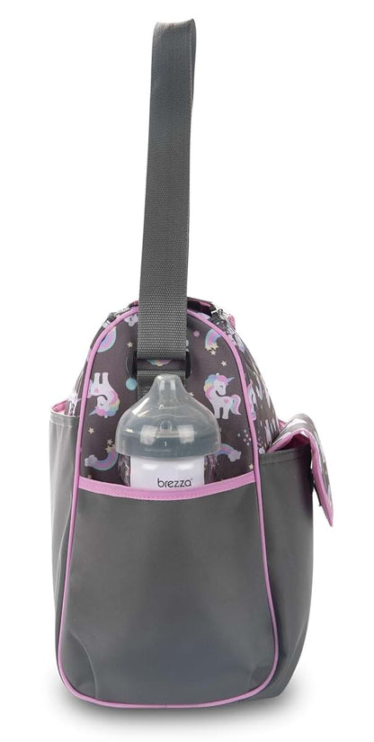 NoJo Happy Unicorn Duffle Diaper Bag Tote for Daily Outings