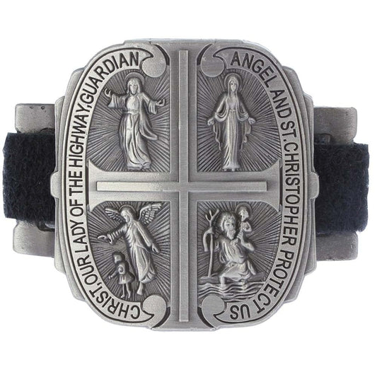 Sterling Gifts 4 Way Catholic Bike Motorcycle Clip Plus Cross