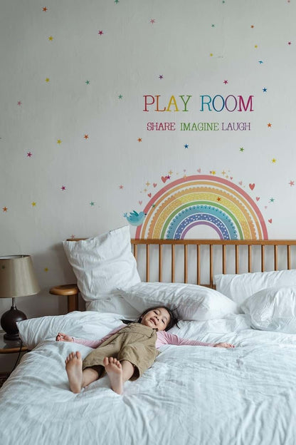 Rainbow Wall Decals for Nursery and Kid's Playroom Decor