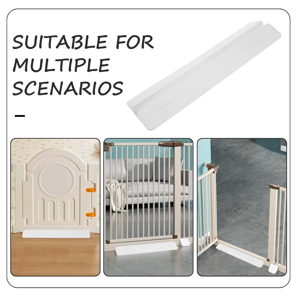Indoor Door Fixator Guardrail Plastic White 45.5x13cm