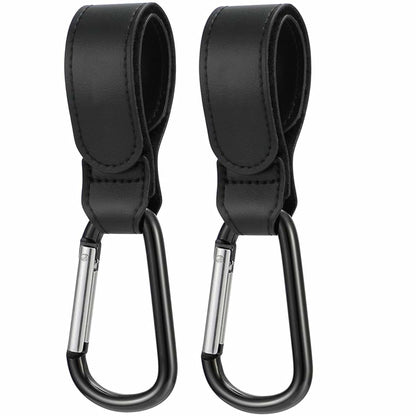 Ghyuopief Stroller Hooks With Carabiner Clip, 2 Pack