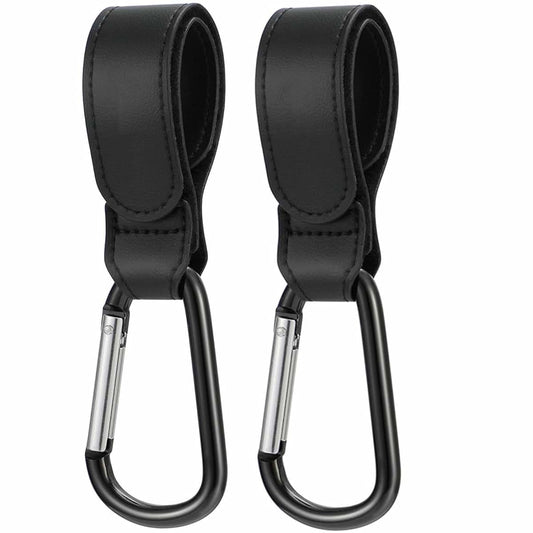 Ghyuopief Stroller Hooks With Carabiner Clip, 2 Pack