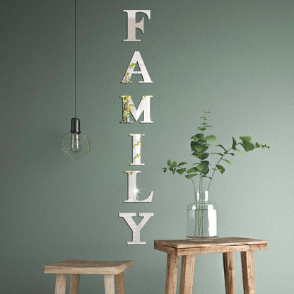 DTLIFEK 3D Acrylic Mirror Family Wall Decal Letters (photo 4)