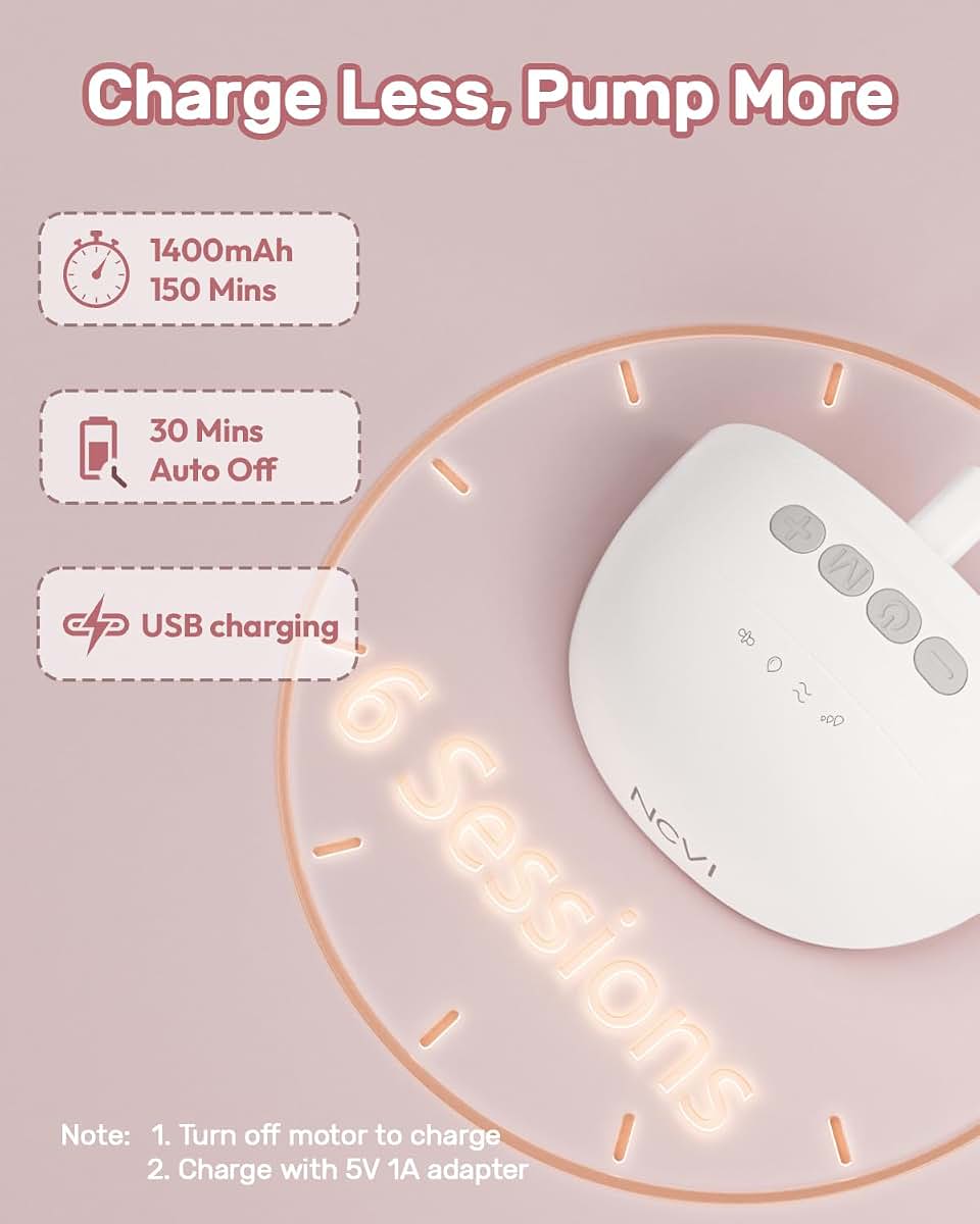 Ncvi Wearable Hands Free Breast Pump With 4 Modes And 9 Levels