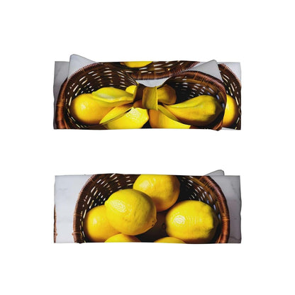 BaerK Soft Bows Baby Headband – Cute One Basket Lemons Print for Newborns, Infants & Toddlers – Perfect Full Moon (photo 2)