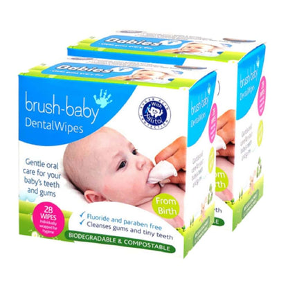 Brush Baby Teething Dental Wipes for Ages 0-Toddler