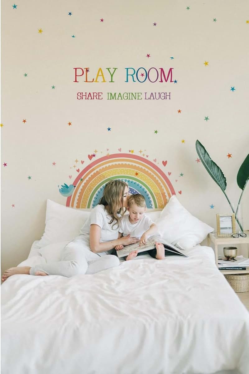 Rainbow Wall Decals for Nursery and Kid's Playroom Decor