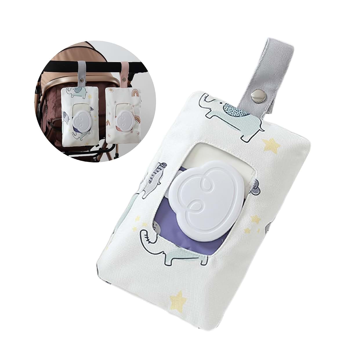 Cotton Dispenser Refillable Wipe Holder Travel Wet Container Pouch