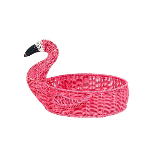 CFGDJHH Pink Flamingo Woven Storage Basket