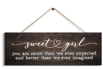 Wooden Wall Art Sign for Nursery Decor