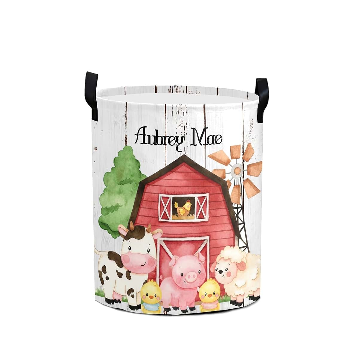 Joyestore Custom Farm Animals Laundry Hamper, Toy Storage Bin, Nursery Room Decor