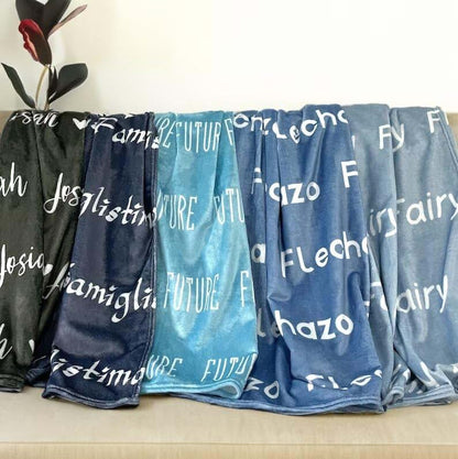 ZoikoM Name Blanket Personalized Name Custom Blanket for Baby/Kids/Youth/Adult,Blanket Gift,Custom Name Nursery Blanket