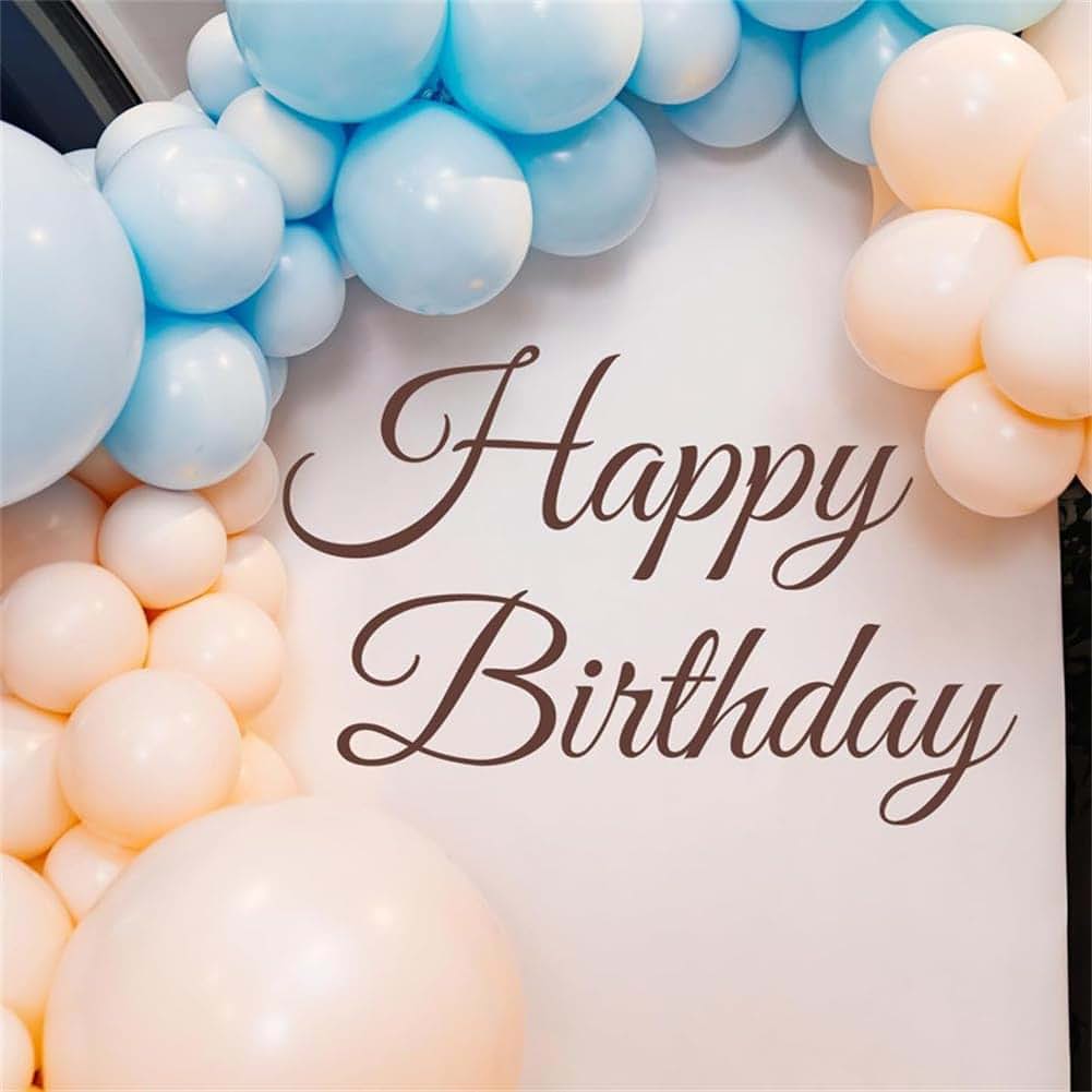 JUNWALL Happy Birthday Sign for Backdrop Wall Sticker (photo 2)