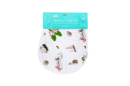 Little Hometown Massachusetts Floral Baby Blanket Gift Set