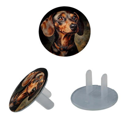 CDGIRUOWUNV Brown Dachshund Dog Outlet Covers Baby Proofing (photo 2)