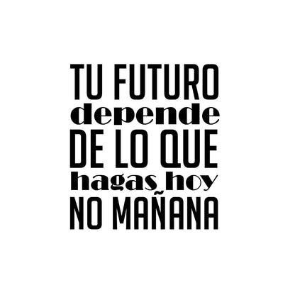 BabyOneStop Vinyl Wall Art Decal - Spanish Inspirational Quote - 17.5 x 16 Inches - Black