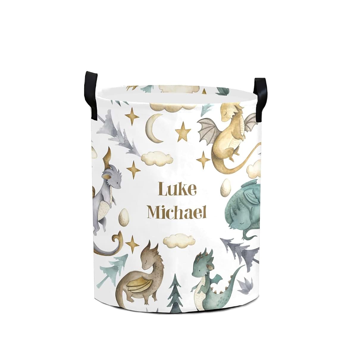 Joyestore Ancient Animals Dragon Watercolor Laundry Basket Hamper