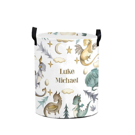 Joyestore Ancient Animals Dragon Watercolor Laundry Basket Hamper