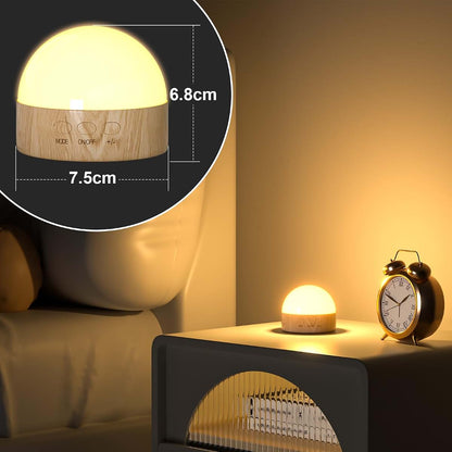 Kintion Portable Night Light, Rechargeable Dimmable 8 Color LED Lamp