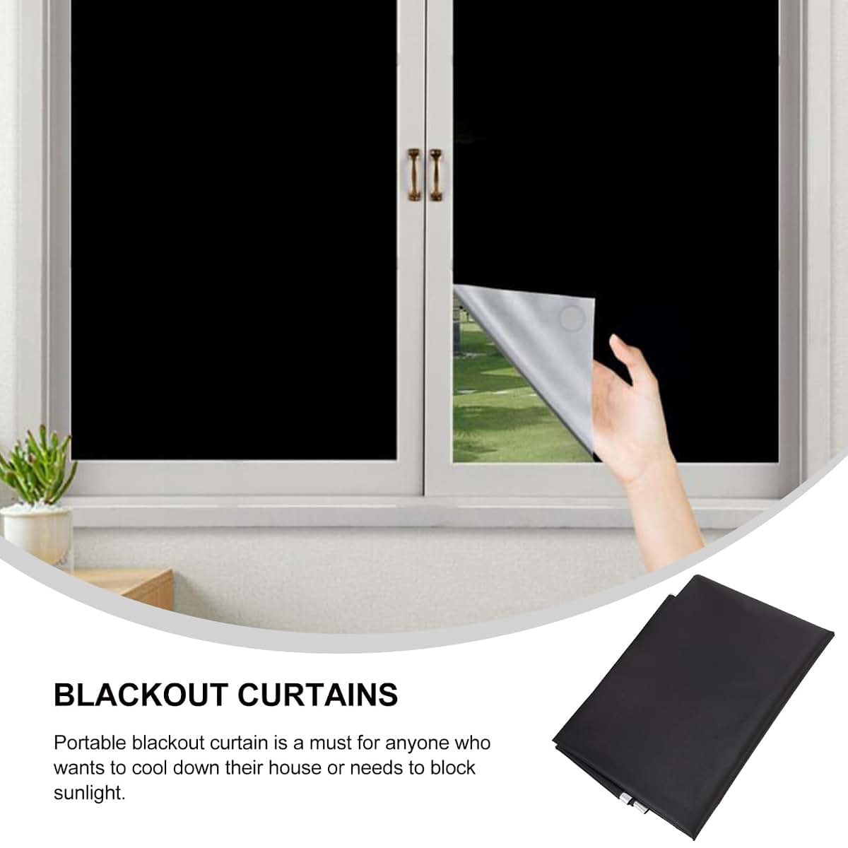 DOITOOL Portable Blackout Window Cover for Privacy and Light Blocking