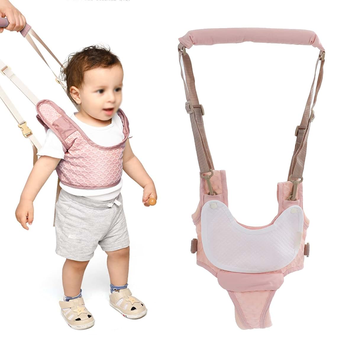 Qionia Baby Walking Harnesses, Adjustable Handheld Kids Walk Helper Infant Walking Harness Assistant Belt Walk Support (photo 2)