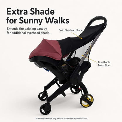 BabyOneStop Sunshade Extension for Doona Car Seat Stroller, Mesh, Black