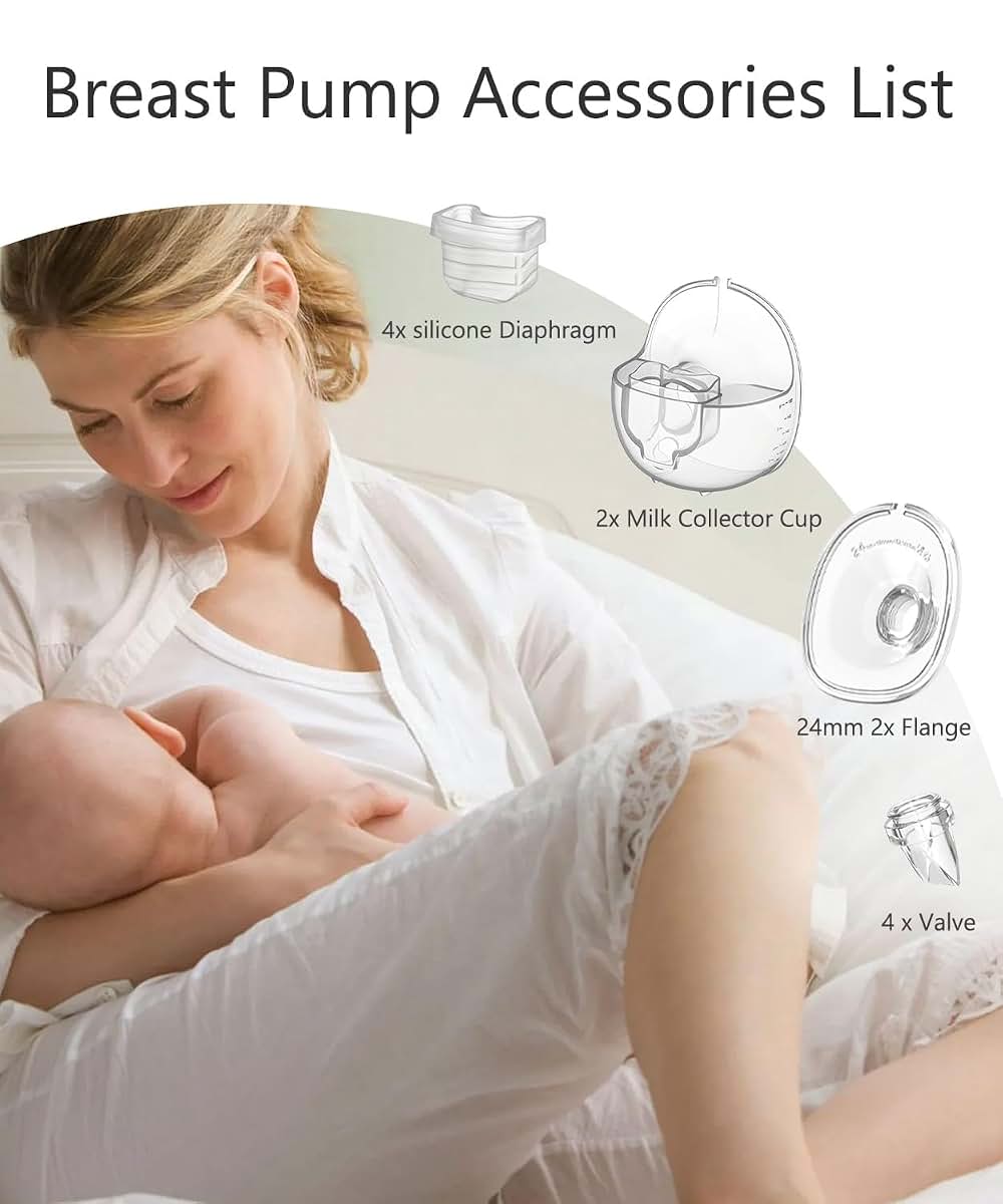 beaina Wearable Breast Pump Parts Compatible with MomMed S21 S18, 2 Sets